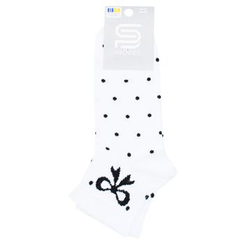 Шкарпетки Premier Socks Економ жіночі Бантики р.23-25 білий