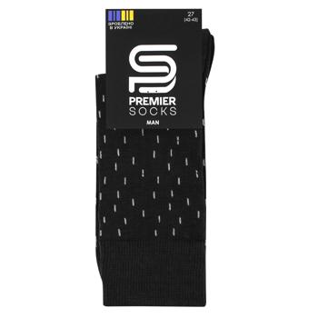 Шкарпетки Premier Socks Преміум чоловічі р.27 сіра смужка