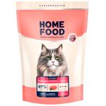 Корм сухой Home Food с индейкой и ягодами для выведения шерсти у стерилизованных кошек 1,6кг