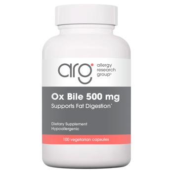 Экстракт бычьей желчи (Ox Bile), Allergy Research, 500 мг, 100 кап