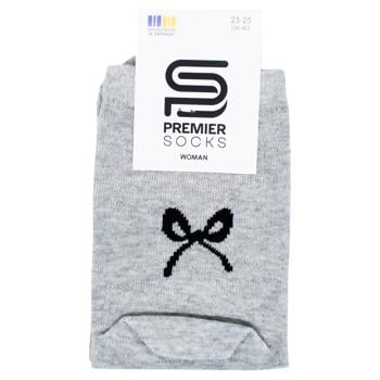 Носки Premier Socks женские высокие бант сзади р.23-25 серый - купить, цены на ЕКО Маркет - фото 1