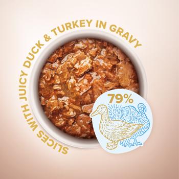Корм влажный Club 4 Paws Premium Selection с уткой и индейкой для собак малых пород 85г - купить, цены на MasterZoo - фото 2