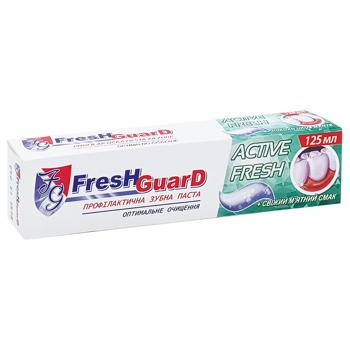 Зубная паста Fresh Guard Active Fresh с мятным вкусом 125мл - купить, цены на Чудо Маркет - фото 4