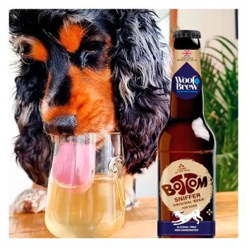 Woof & Brew Bottom Sniffer Beer корисна добавка пиво для собак 330 мл - курка - купить, цены на MasterZoo - фото 2