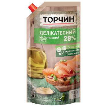 TORCHYN® Delikatesniy Mayonnaise Sauce 28% 520g - buy, prices for NOVUS - photo 1