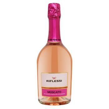 Вино игристое Riflessi Moscato розовое сладкое 7% 0,75л - купить, цены на Auchan - фото 1