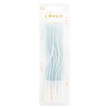 Party Khata Cocktail Cake Candles 16cm 12pcs Light Blue - buy, prices for NOVUS - photo 1