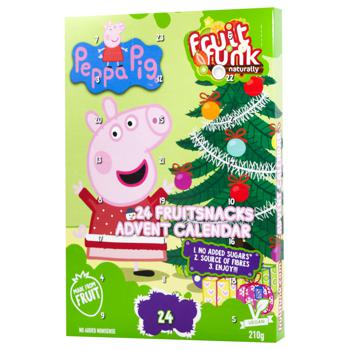 Снеки Fruit Funk Peppa Pig Адвент-календар 210г - купити, ціни на WINETIME - фото 1