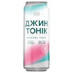 Напій слабоалкогольний Оболонь Джин Тонік сильногазований 8% 0,5л