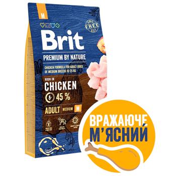 Корм сухий Brit Premium з куркою для дорослих собак середніх порід 8кг - купити, ціни на MasterZoo - фото 4