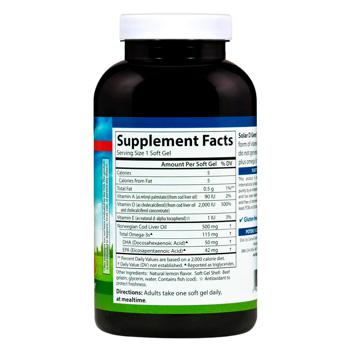 Carlson Labs Solar D Gems Lemon Flavored Fish Oil with Vitamin D3 2000 IU 360 softgels - buy, prices for Biotus - photo 2