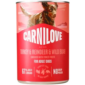 Корм вологий Carnilove Pate з індичкою, олениною та диким кабаном для собак 400г - купити, ціни на MasterZoo - фото 1