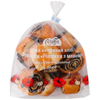 Булочки СКИБА Равлики з маком / 200г - купить, цены на Торба - фото 1