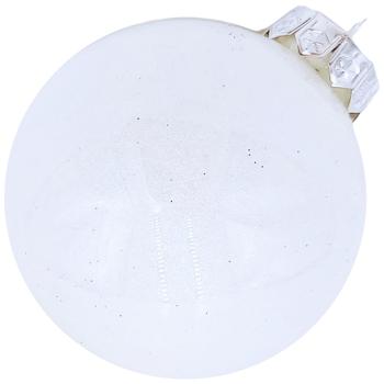 Шар елочный Безант глиттер прозрачный белый 8см - купить, цены на - фото 2