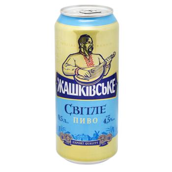 Zhashkivske Light Unfiltered Beer 4.5% 0.5l - buy, prices for Ideal - photo 1