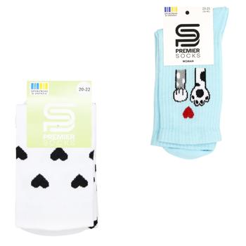 Premier Socks Small Hearts Children's Knee Highs s.20-22 White
