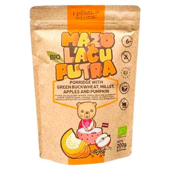 Каша Mazo Lacu гречано-пшоняна з яблуком та гарбузом органічна 200г - купить, цены на Grono - фото 1