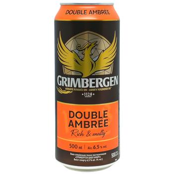 Пиво Grimbergen Double Ambree темное 6,5% 0,5л - купить, цены на Чудо Маркет - фото 1