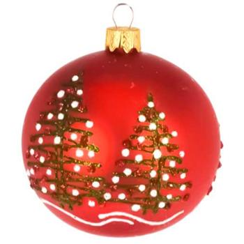 Шар елочный с рисунком 80мм в ассортименте