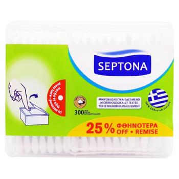 Ватні палички Septona з деспенсором 300шт - купити, ціни на Grono - фото 1