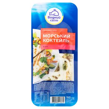Морський коктейль Водний Світ солоний в олії по-карибскі 180г - купити, ціни на ЕКО Маркет - фото 1