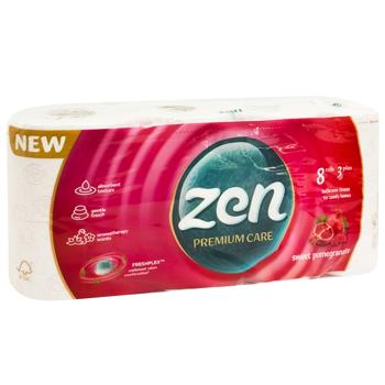 Туалетний папір Zen Premium Care 3-шаровий 8шт - купити, ціни на Cупермаркет "Харків" - фото 3