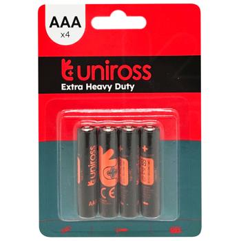 Батарейка Uniross Extra Heavy Duty ААА 4шт