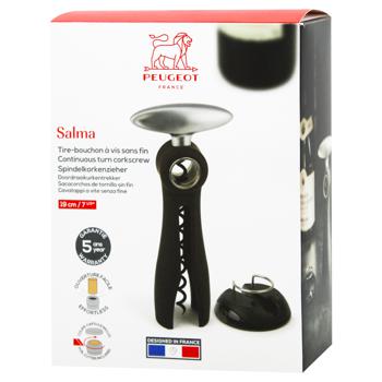 Peugeot Salma Black Corkscrew with Foil-Cutter 19сm - buy, prices for WINETIME - photo 1