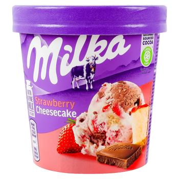 Milka Strawberry Cheesecake Ice Cream 314g - buy, prices for METRO - photo 1