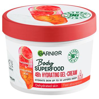 Garnier Body Superfood Watermelon Hydrating Body Gel-Cream with Hyaluronic Acid 380ml - buy, prices for MegaMarket - photo 1