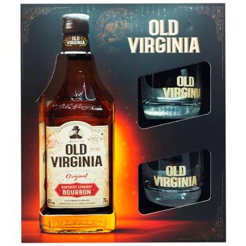Old Virginia 40% 0.7l + 2 glasses - buy, prices for Supermarket "Kharkiv" - photo 2