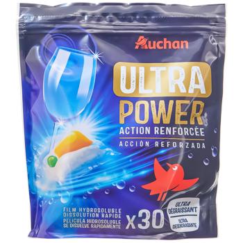 Таблетки для посудомоечной машины Auchan Ultra Power 30шт