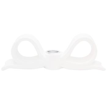 Підсвічник керамічний Бант колір білий 733-791 BONADI 1 шт - купити, ціни на WINETIME - фото 1