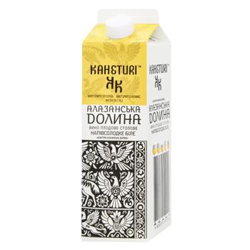 Вино Kaheturi Алазанская Долина белое полусладкое 9-12% 1л