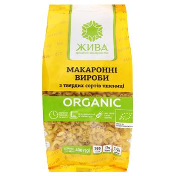 Макаронні вироби Жива Ріжки органічні 400г - купити, ціни на NOVUS - фото 1