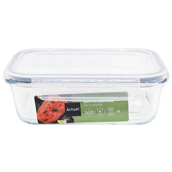 Actuel Rectangular Glass Container 850ml - buy, prices for Auchan - photo 2