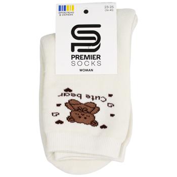 Premier Socks Teddy Bear Women's Classic Terry Socks s.23-25 Light Beige