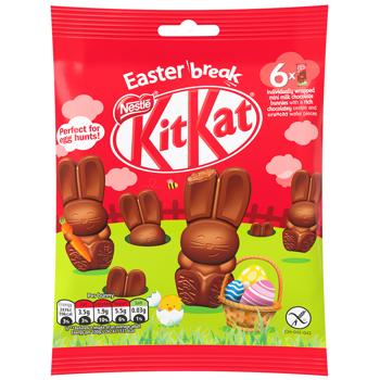 Фигурка шоколадная NESTLÉ® KITKAT® Кролики молочный 66г - купить, цены на МегаМаркет - фото 1