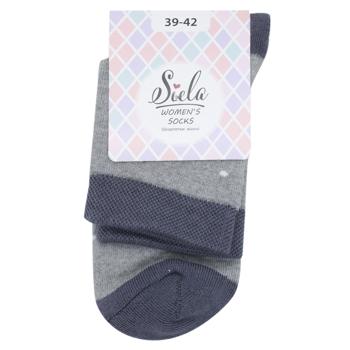 Siela Swan High Classic Terry Women's Socks s.39-42 Grey