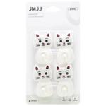 Набор крючков Котенок белый 4шт