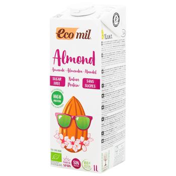 Молоко Ecomil Миндаль с протеином растительное без сахара органическое 1л - купить, цены на МегаМаркет - фото 1