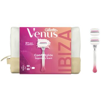 Venus Cosmetic Bag + Venus Sugarberry Scent Razor with 2 Replacement Cartridges Gift Set - buy, prices for NOVUS - photo 2