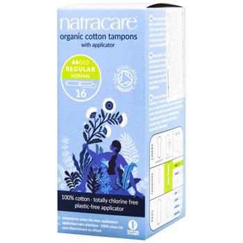 Natracare Organic Regular Cotton Tampons 16pcs - buy, prices for MegaMarket - photo 1