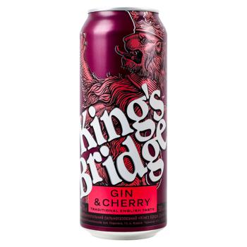 King's Bridge Gin & Cherry Low-alcohol Drink 7% 0.5l