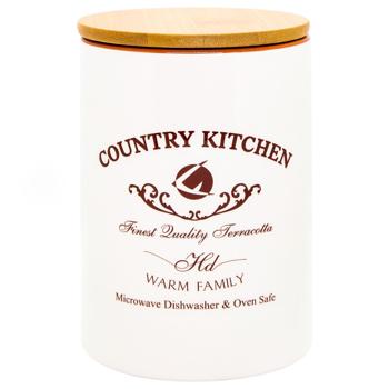 Банка Lefard Country Kitchen для сыпучих продуктов 1000мл - купить, цены на МегаМаркет - фото 1