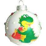 Multi-Colored Glass Christmas Tree Ball 1pc 65mm