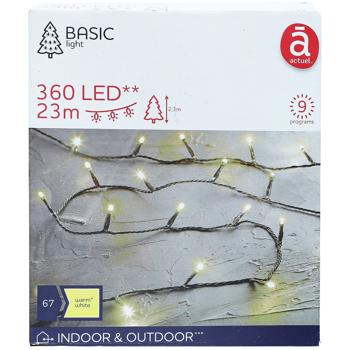 Гірлянда Actuel 360 LED 9 функцій жовта 23,335м - купити, ціни на Auchan - фото 1