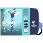 Подарочный набор Gillette UEFA Champions League Special Edition Станок с 4 сменными картриджами и гель для бритья 200 мл в косметичке