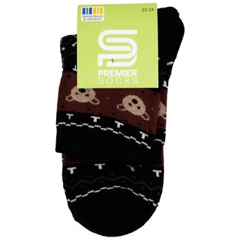 Premier Socks Scandinavian Print Children's Terry Socks s.20-22, 22-24 Black - buy, prices for EKO Market - photo 1