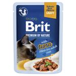 Корм влажный Brit Premium Delicate Fillets in Gravy филе в соусе с тунцем для кошек 85г